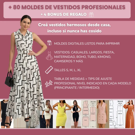 KIT + 80 MOLDES DE VESTIDOS PROFESIONALES | PDF