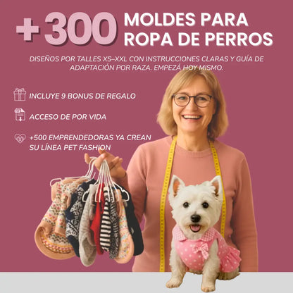 MEGAPACK + 300 MOLDES DE ROPA PARA PERROS