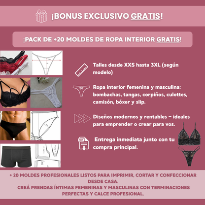 PACK + 15 MOLDES DE BIKINIS Y MALLAS DISEÑOS MODERNOS