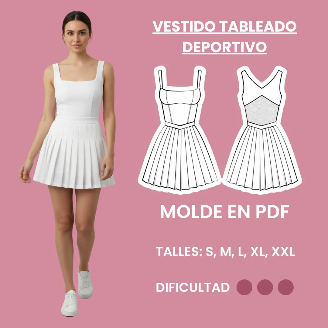 PATRÓN PDF | VESTIDO TABLEADO DEPORTIVO