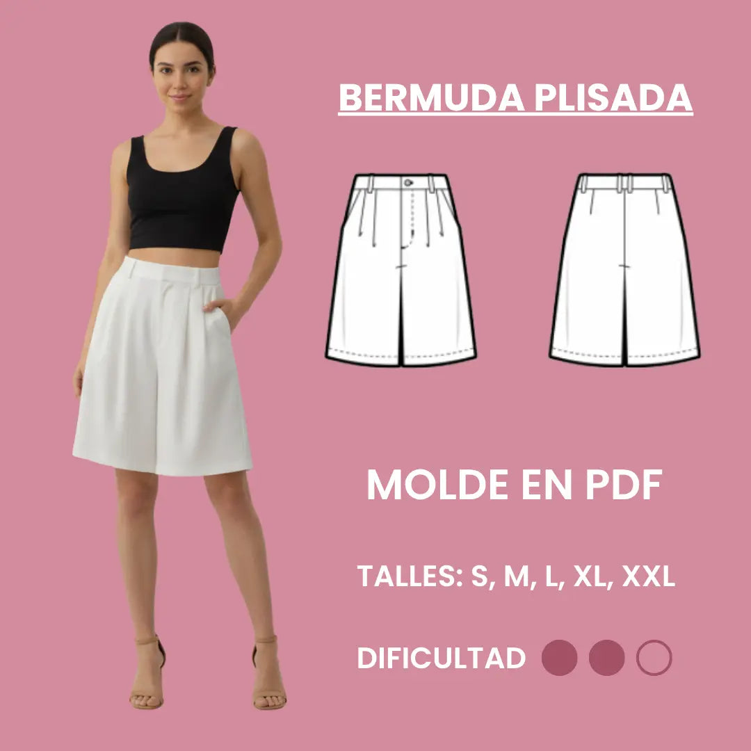 PATRÓN PDF | BERMUDA PLISADA